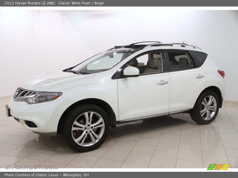 Glacier White Pearl / Beige 2011 Nissan Murano LE AWD