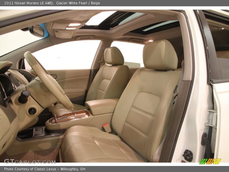 Glacier White Pearl / Beige 2011 Nissan Murano LE AWD