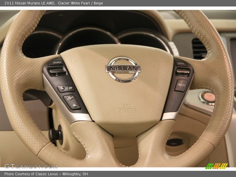 Glacier White Pearl / Beige 2011 Nissan Murano LE AWD