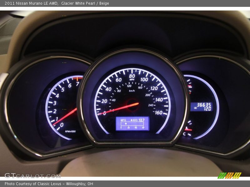 Glacier White Pearl / Beige 2011 Nissan Murano LE AWD