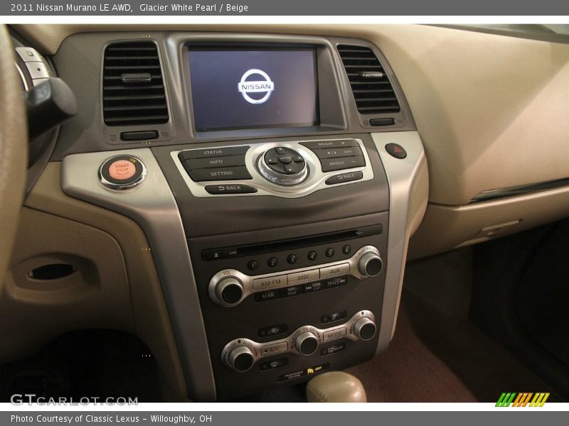 Glacier White Pearl / Beige 2011 Nissan Murano LE AWD