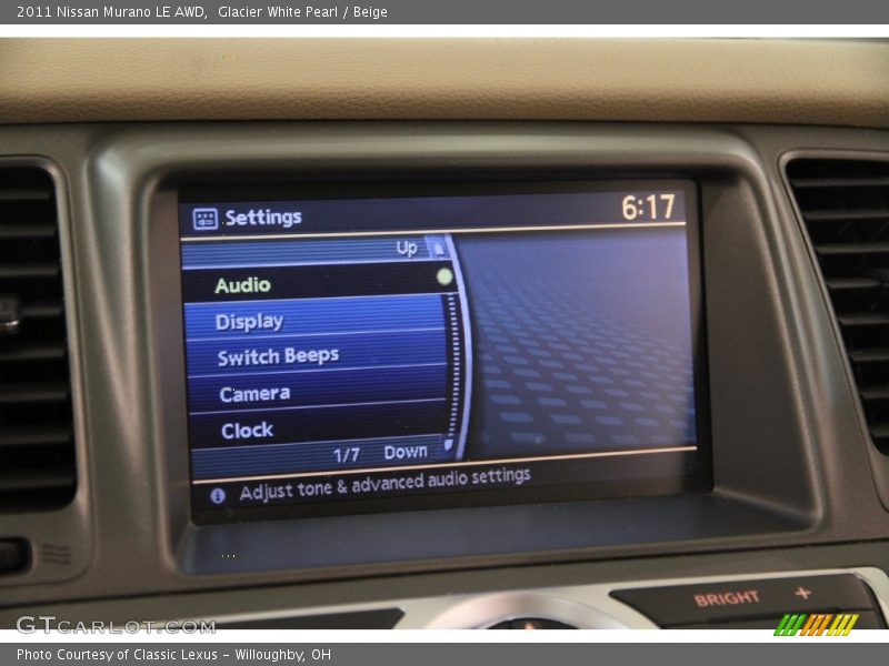 Glacier White Pearl / Beige 2011 Nissan Murano LE AWD