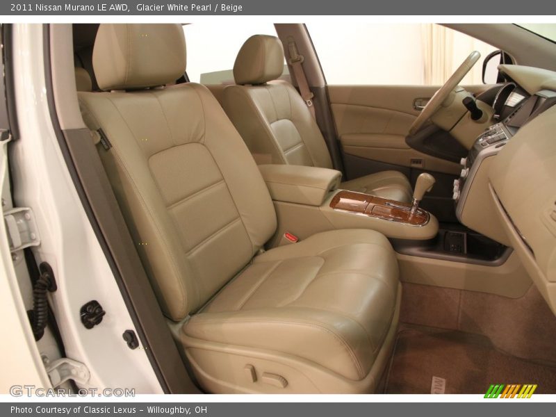 Glacier White Pearl / Beige 2011 Nissan Murano LE AWD