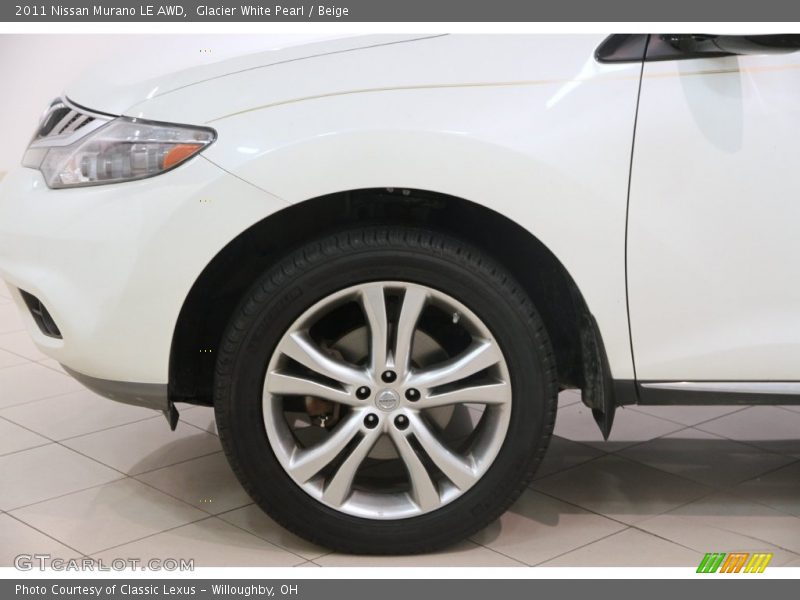Glacier White Pearl / Beige 2011 Nissan Murano LE AWD