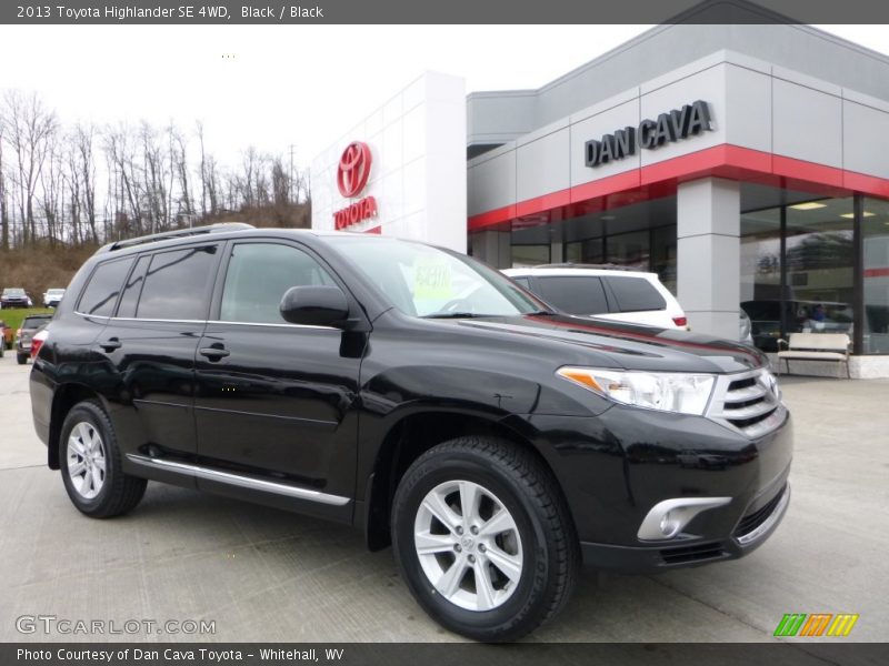 Black / Black 2013 Toyota Highlander SE 4WD