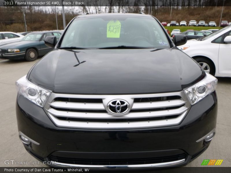 Black / Black 2013 Toyota Highlander SE 4WD