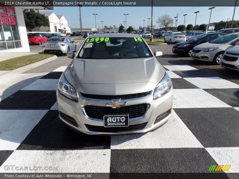 Champagne Silver Metallic / Cocoa/Light Neutral 2014 Chevrolet Malibu LT