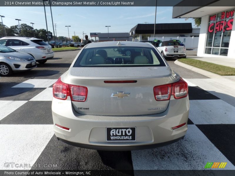 Champagne Silver Metallic / Cocoa/Light Neutral 2014 Chevrolet Malibu LT