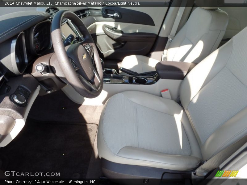 Champagne Silver Metallic / Cocoa/Light Neutral 2014 Chevrolet Malibu LT