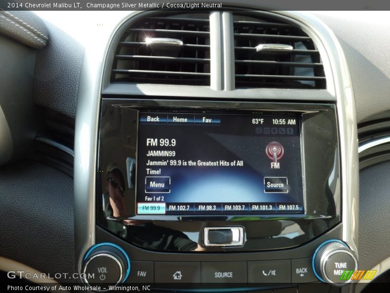 Champagne Silver Metallic / Cocoa/Light Neutral 2014 Chevrolet Malibu LT