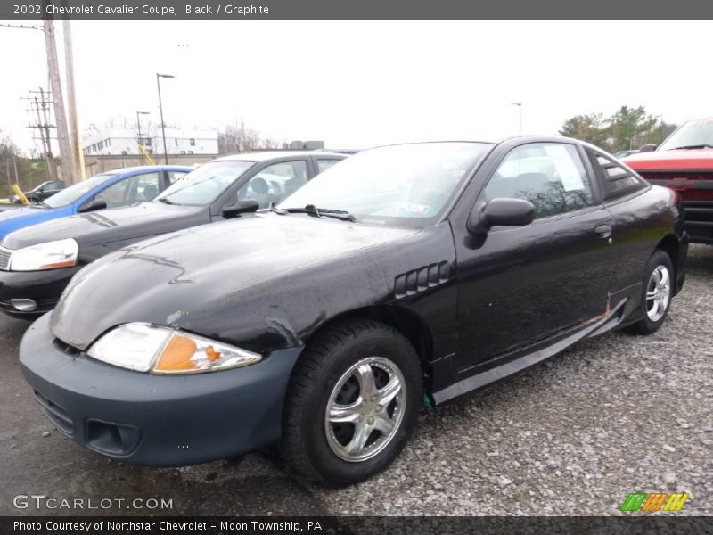 Black / Graphite 2002 Chevrolet Cavalier Coupe