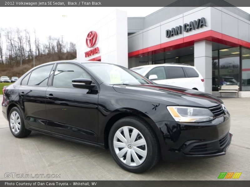Black / Titan Black 2012 Volkswagen Jetta SE Sedan