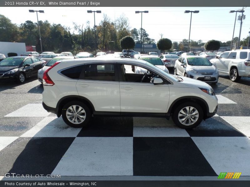 White Diamond Pearl / Beige 2013 Honda CR-V EX