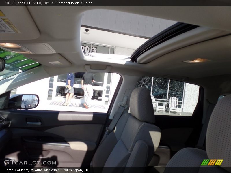 White Diamond Pearl / Beige 2013 Honda CR-V EX