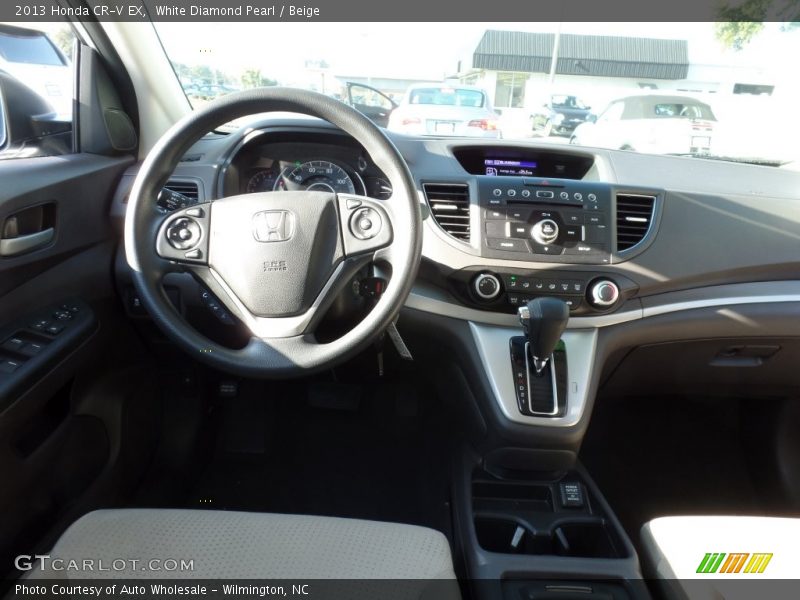 White Diamond Pearl / Beige 2013 Honda CR-V EX