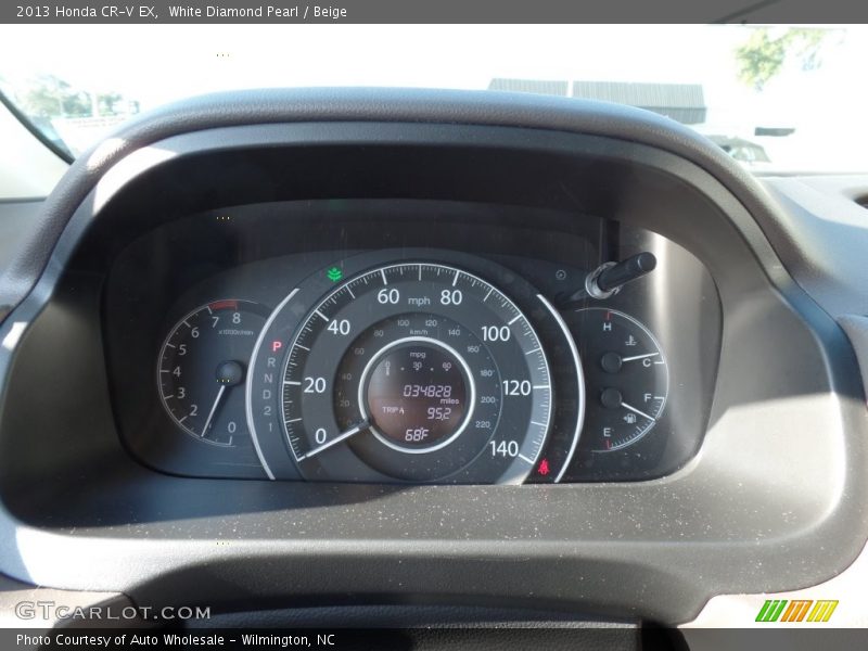 White Diamond Pearl / Beige 2013 Honda CR-V EX