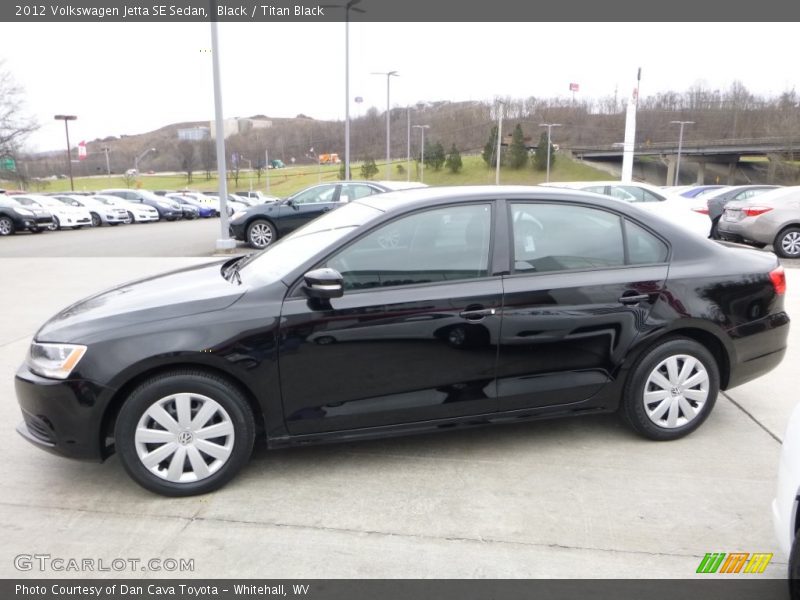 Black / Titan Black 2012 Volkswagen Jetta SE Sedan