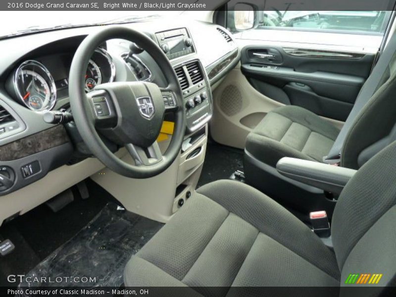 Bright White / Black/Light Graystone 2016 Dodge Grand Caravan SE
