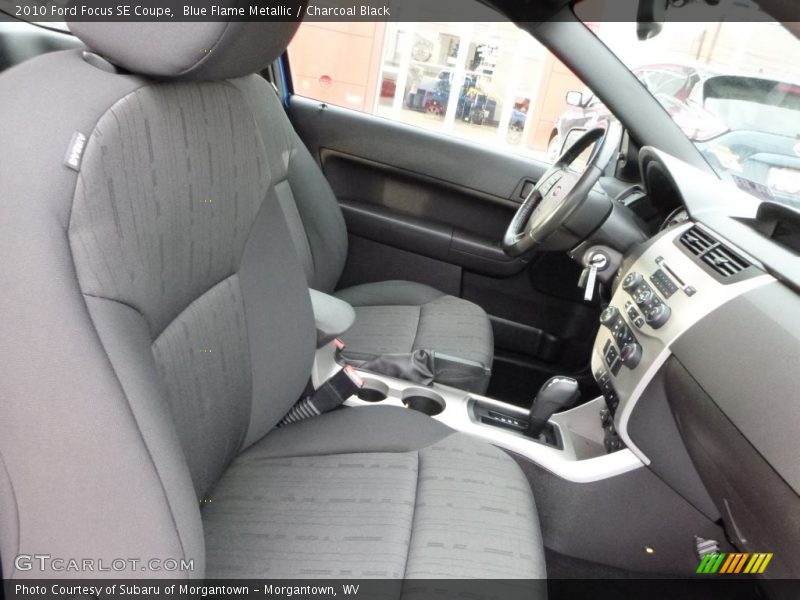 Blue Flame Metallic / Charcoal Black 2010 Ford Focus SE Coupe