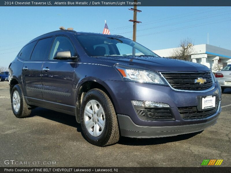 Atlantis Blue Metallic / Dark Titanium/Light Titanium 2014 Chevrolet Traverse LS