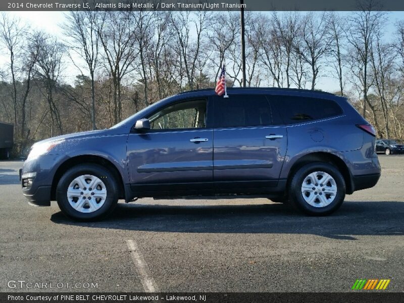 Atlantis Blue Metallic / Dark Titanium/Light Titanium 2014 Chevrolet Traverse LS
