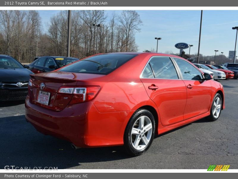 Barcelona Red Metallic / Black/Ash 2012 Toyota Camry SE