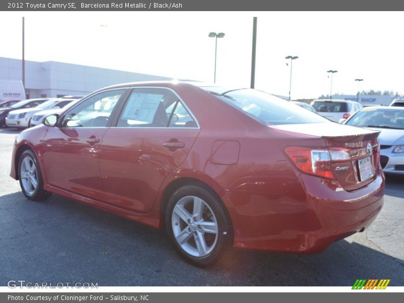 Barcelona Red Metallic / Black/Ash 2012 Toyota Camry SE