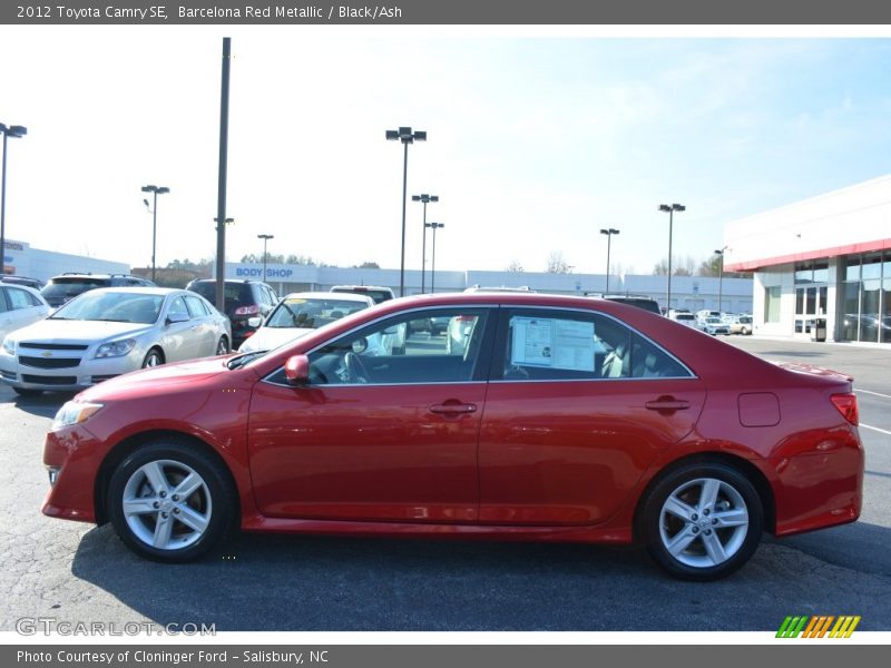 Barcelona Red Metallic / Black/Ash 2012 Toyota Camry SE