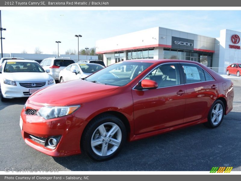 Barcelona Red Metallic / Black/Ash 2012 Toyota Camry SE