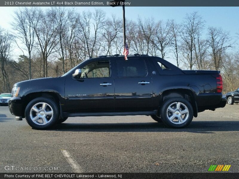 Black / Ebony 2013 Chevrolet Avalanche LT 4x4 Black Diamond Edition