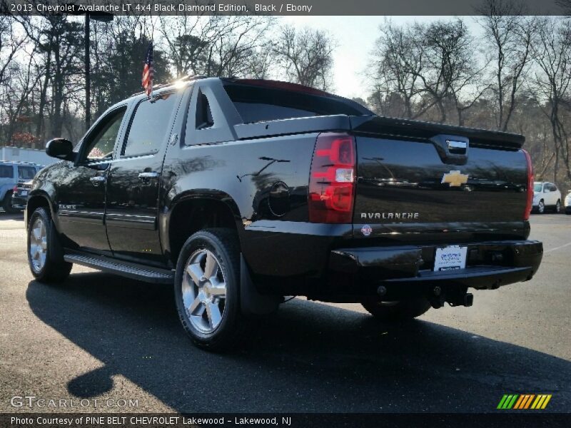 Black / Ebony 2013 Chevrolet Avalanche LT 4x4 Black Diamond Edition