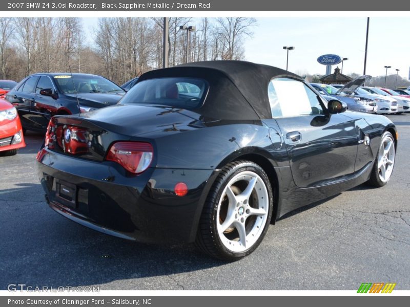 Black Sapphire Metallic / Dream Red 2007 BMW Z4 3.0si Roadster