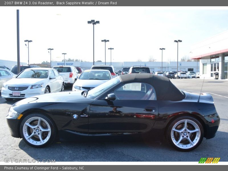 Black Sapphire Metallic / Dream Red 2007 BMW Z4 3.0si Roadster