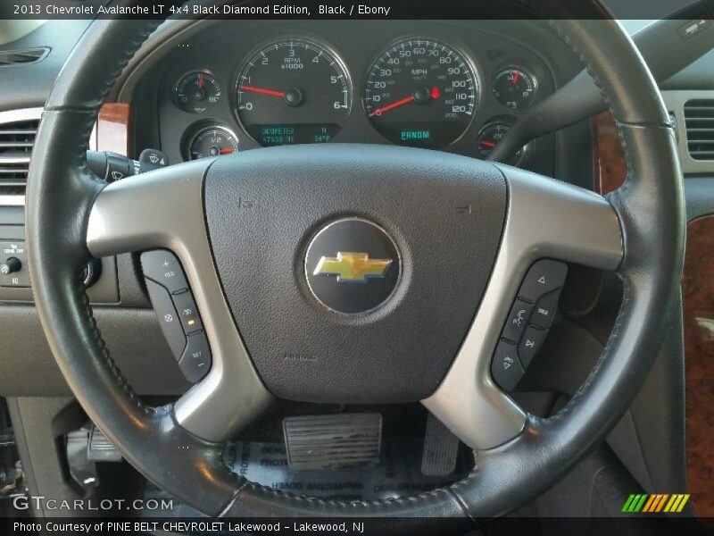 Black / Ebony 2013 Chevrolet Avalanche LT 4x4 Black Diamond Edition