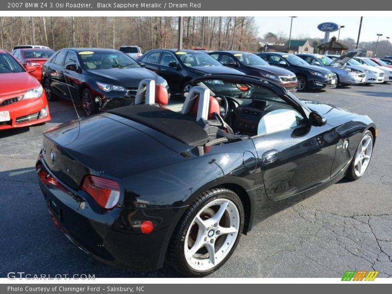 Black Sapphire Metallic / Dream Red 2007 BMW Z4 3.0si Roadster