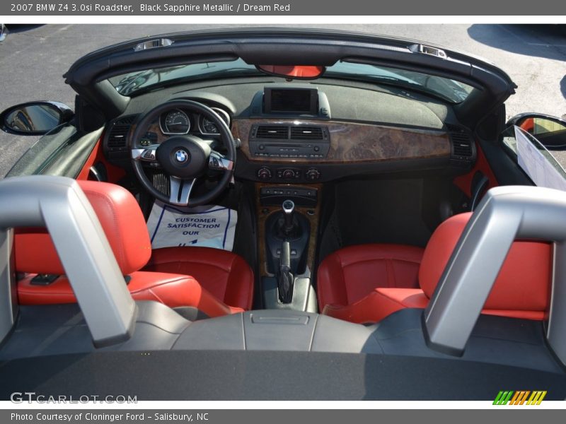 Black Sapphire Metallic / Dream Red 2007 BMW Z4 3.0si Roadster