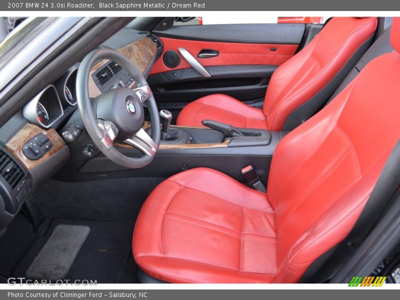 Black Sapphire Metallic / Dream Red 2007 BMW Z4 3.0si Roadster