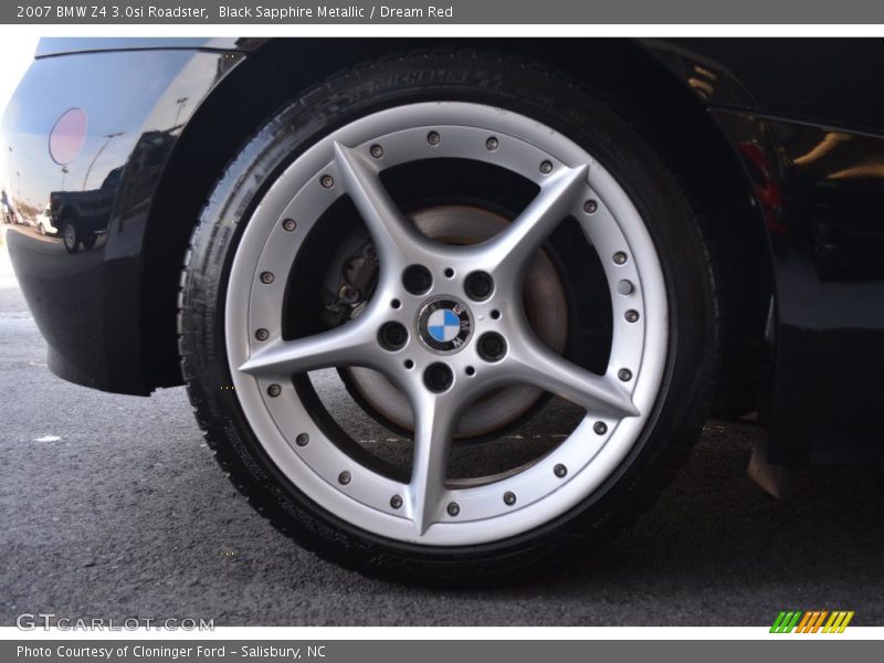 Black Sapphire Metallic / Dream Red 2007 BMW Z4 3.0si Roadster
