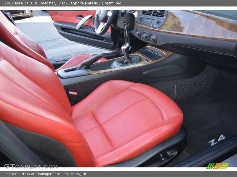 Black Sapphire Metallic / Dream Red 2007 BMW Z4 3.0si Roadster