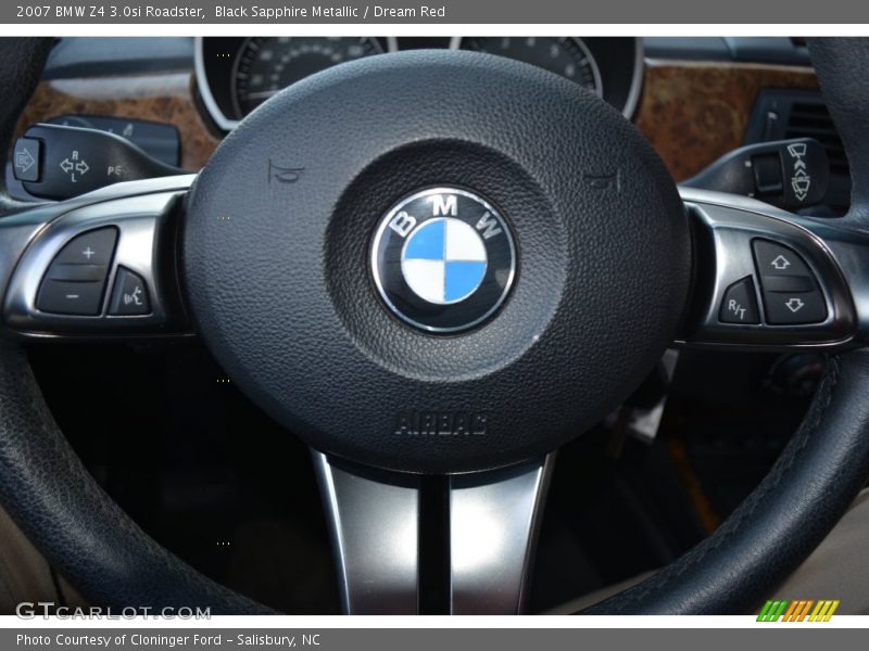 Black Sapphire Metallic / Dream Red 2007 BMW Z4 3.0si Roadster