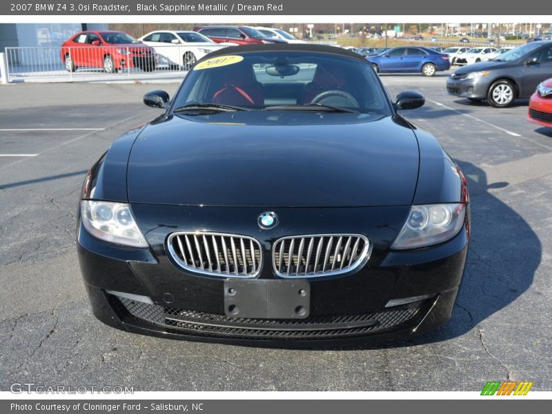 Black Sapphire Metallic / Dream Red 2007 BMW Z4 3.0si Roadster