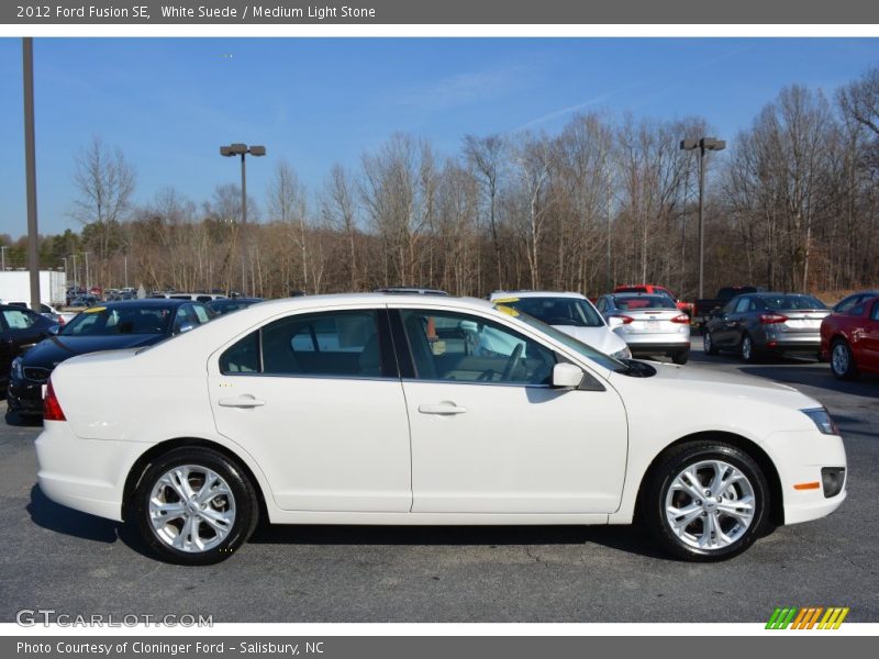 White Suede / Medium Light Stone 2012 Ford Fusion SE
