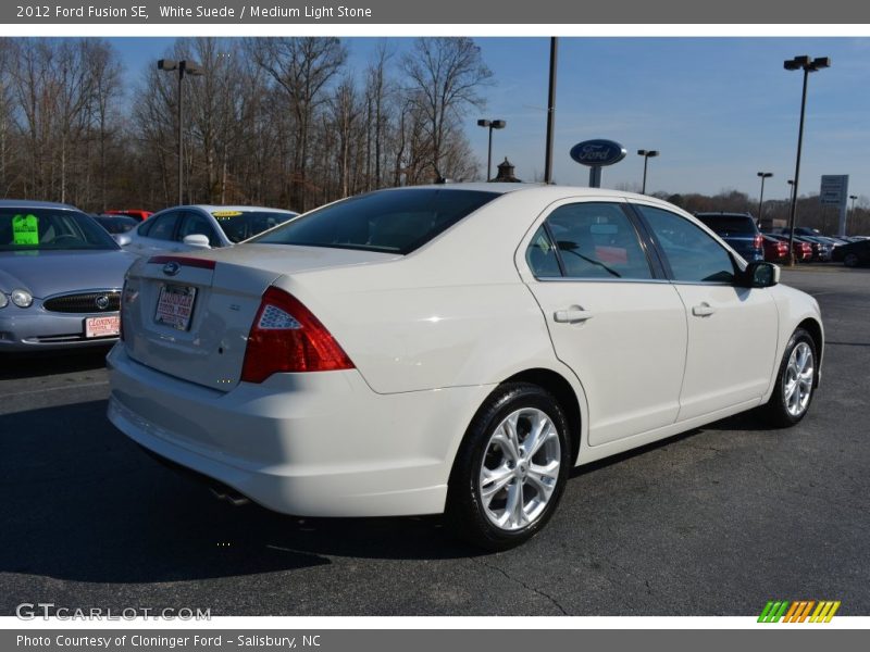White Suede / Medium Light Stone 2012 Ford Fusion SE