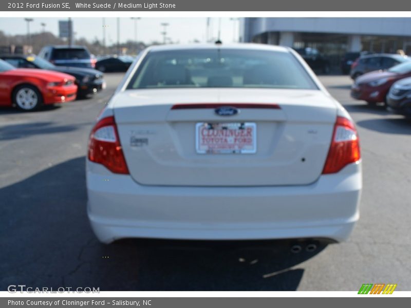 White Suede / Medium Light Stone 2012 Ford Fusion SE