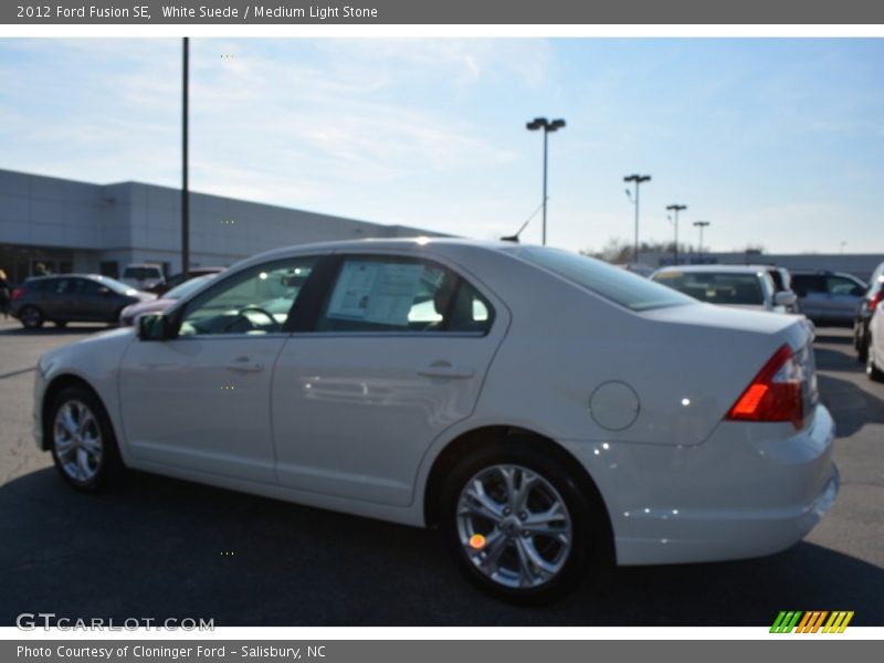 White Suede / Medium Light Stone 2012 Ford Fusion SE