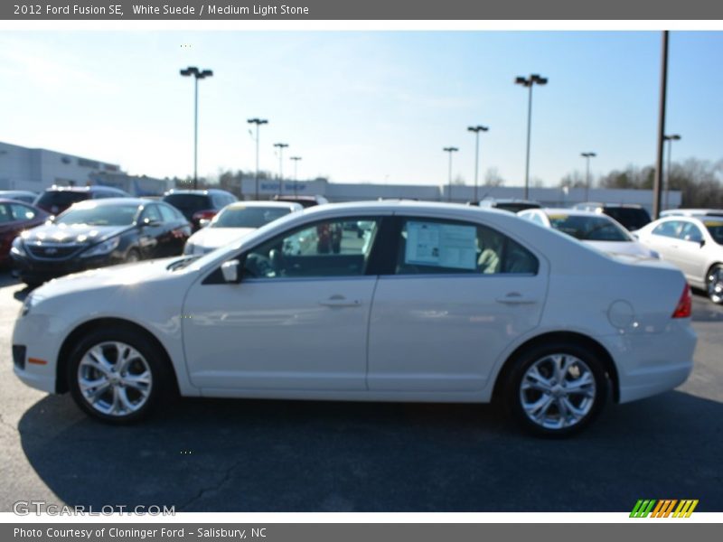 White Suede / Medium Light Stone 2012 Ford Fusion SE