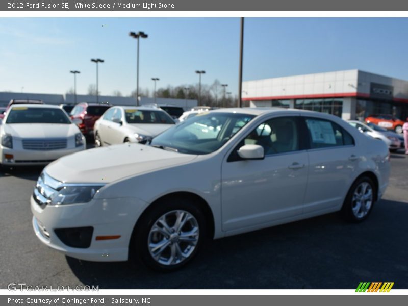 White Suede / Medium Light Stone 2012 Ford Fusion SE