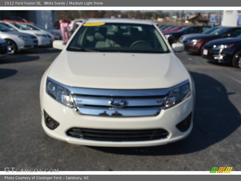 White Suede / Medium Light Stone 2012 Ford Fusion SE