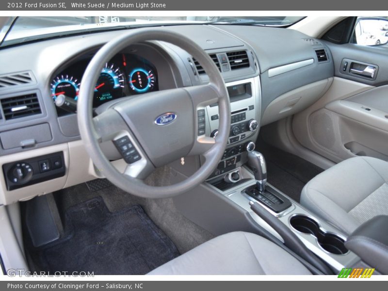 White Suede / Medium Light Stone 2012 Ford Fusion SE
