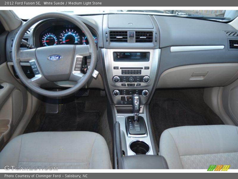 White Suede / Medium Light Stone 2012 Ford Fusion SE